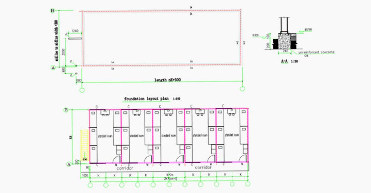 K-type Prefabricated Modular Labor Camp (၇) ခု၊