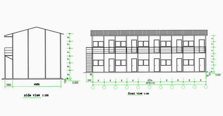 K-type Prefabricated Modular Labor Camp (၉) ခု၊